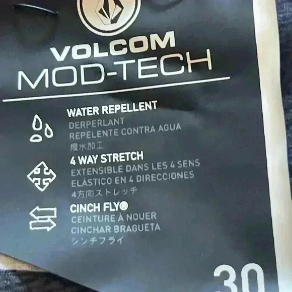 Volcom NWT Mod-Tech Board Shorts Size 30 - Picture 9 of 16